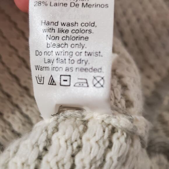 J. Crew Factory Chevron Stitch Boatneck Sweater Womens Size XL Wool Blend Knit - Picture 10 of 11